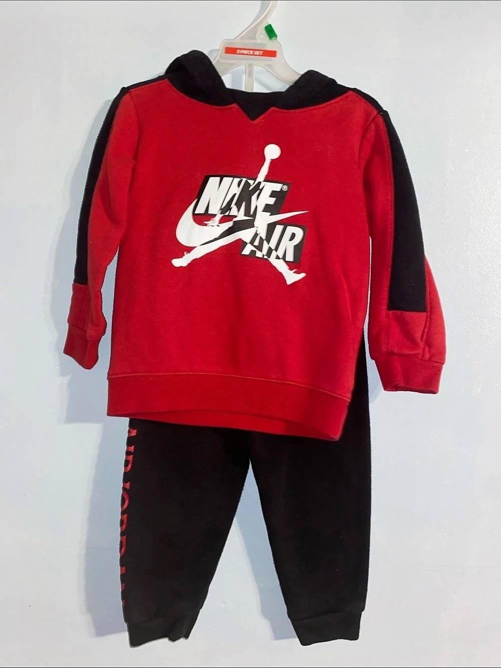 Jordan Toddler 2-Piece Hoodie and Jogger Set Red & Black